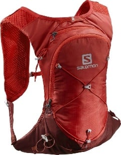 Red 6-litre Salomon XT 6 backpack for bike and running.
